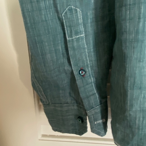 Tranquility Mayhem Handcrafted Shirt Size XL Blue-green color - Picture 6 of 7